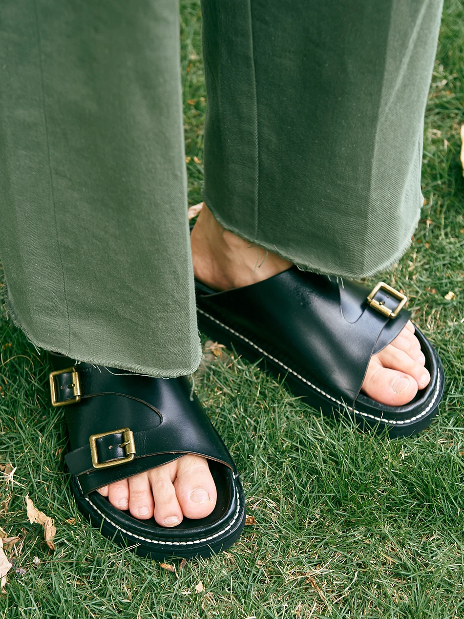 Sandalias tácticas KOWM de cuero transpirables para exterior - imagen 4
