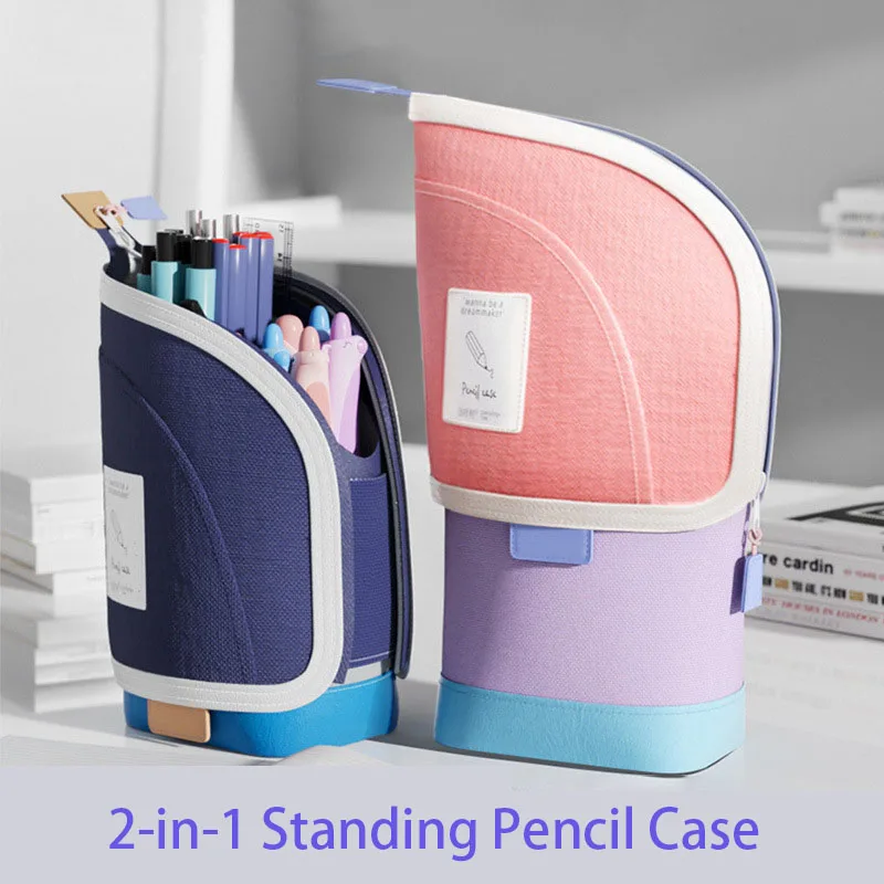 Estuche retráctil portátil para bolígrafos con soporte vertical - imagen 3
