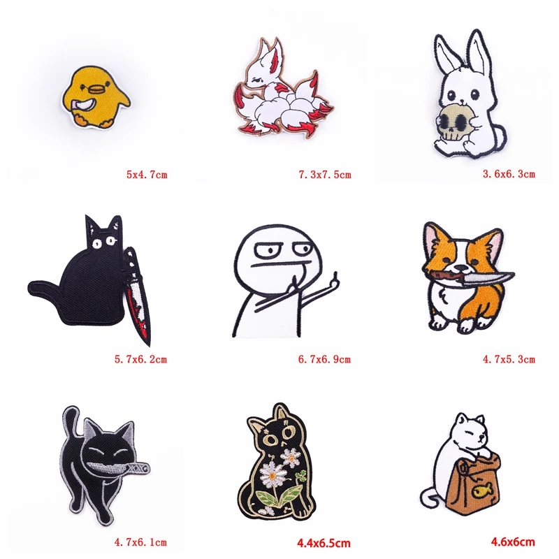 Parche bordado velcro Corgi gato rana – Diseño dibujos animados - imagen 2