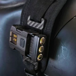 Linterna táctica EDC portátil para correa de mochila 25 mm - Camping