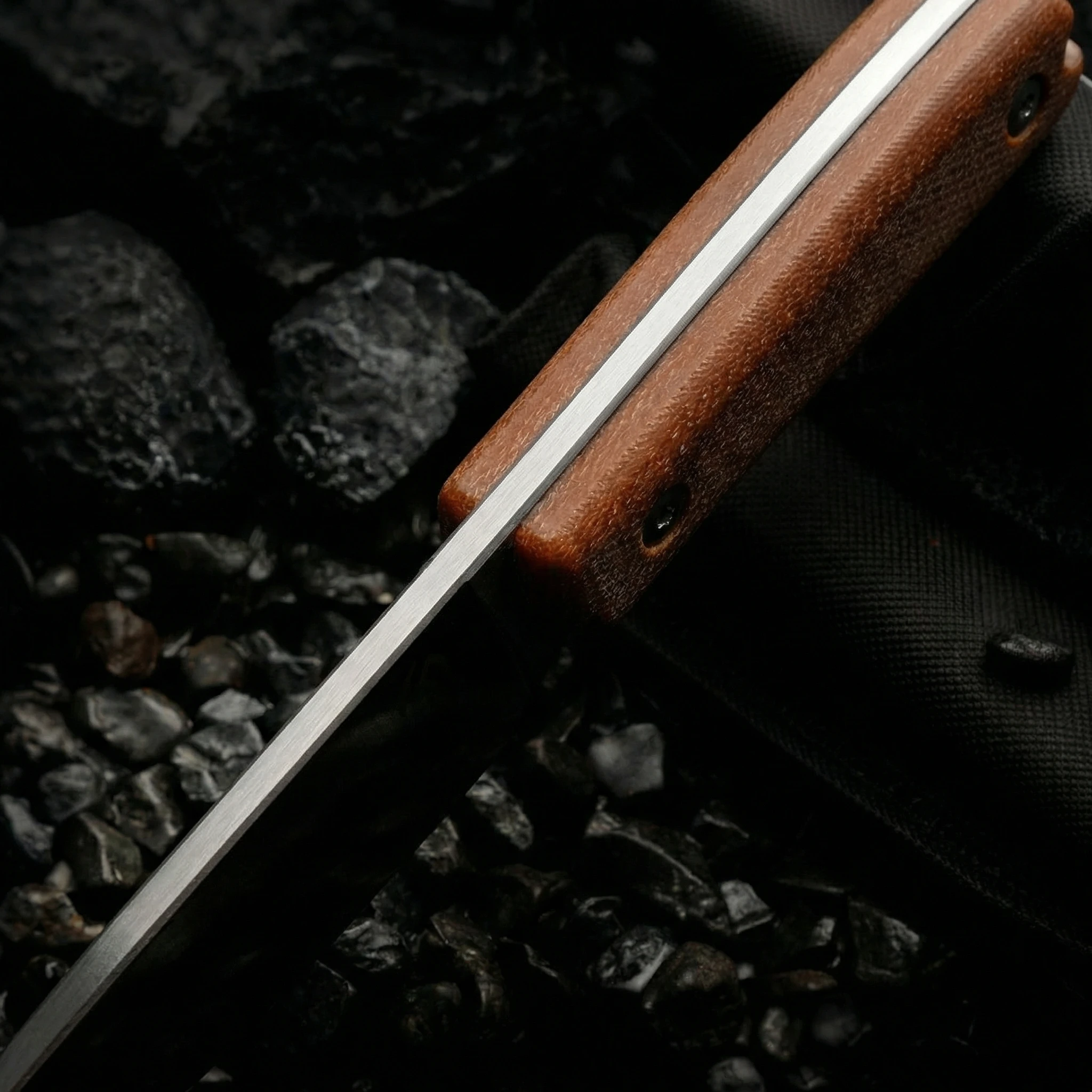 Cuchillo fijo de acero para exterior y supervivencia táctica - imagen 3