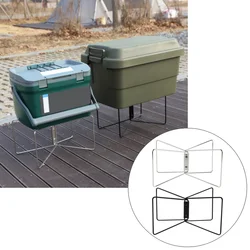 Soporte plegable metálico para nevera portátil de camping y exterior