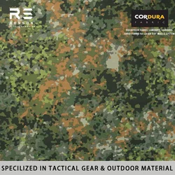 NFP Chaleco táctico MOLLE en camuflaje verde de Cordura laminada
