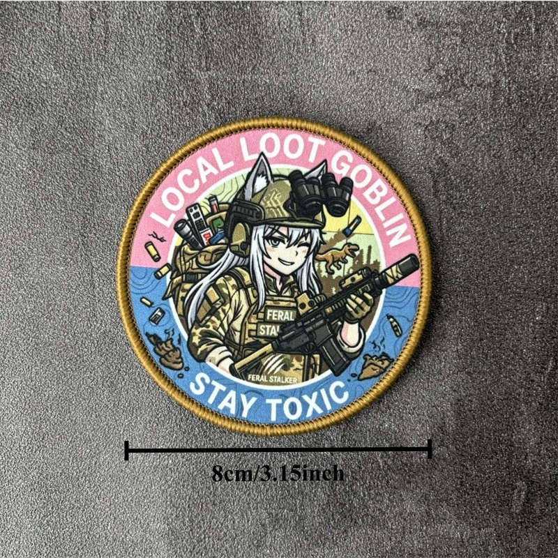Parche táctico militar anime para mochila y brazalete con velcro - imagen 2
