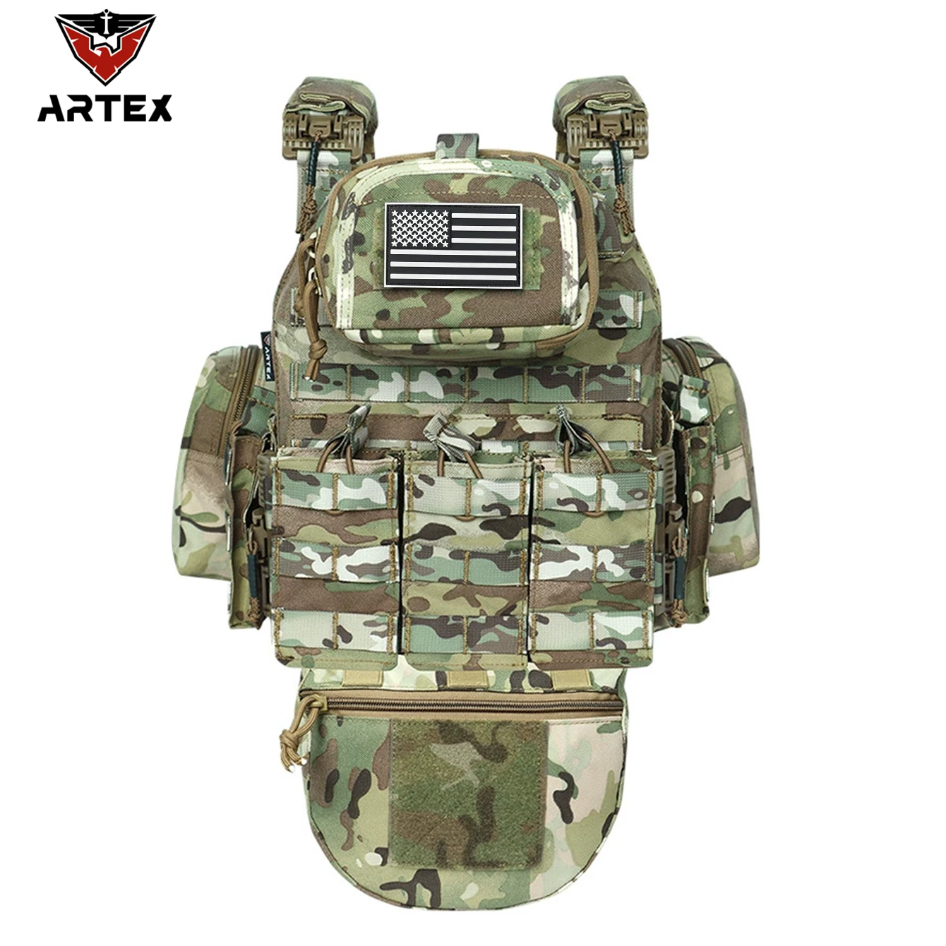 Chaleco táctico MOLLE con cintura fuerte y bolsillos laterales - imagen 5
