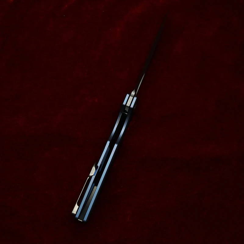 Cuchillo plegable LEMIFSHE 154CM – EDC titanio con hoja fresada - imagen 5