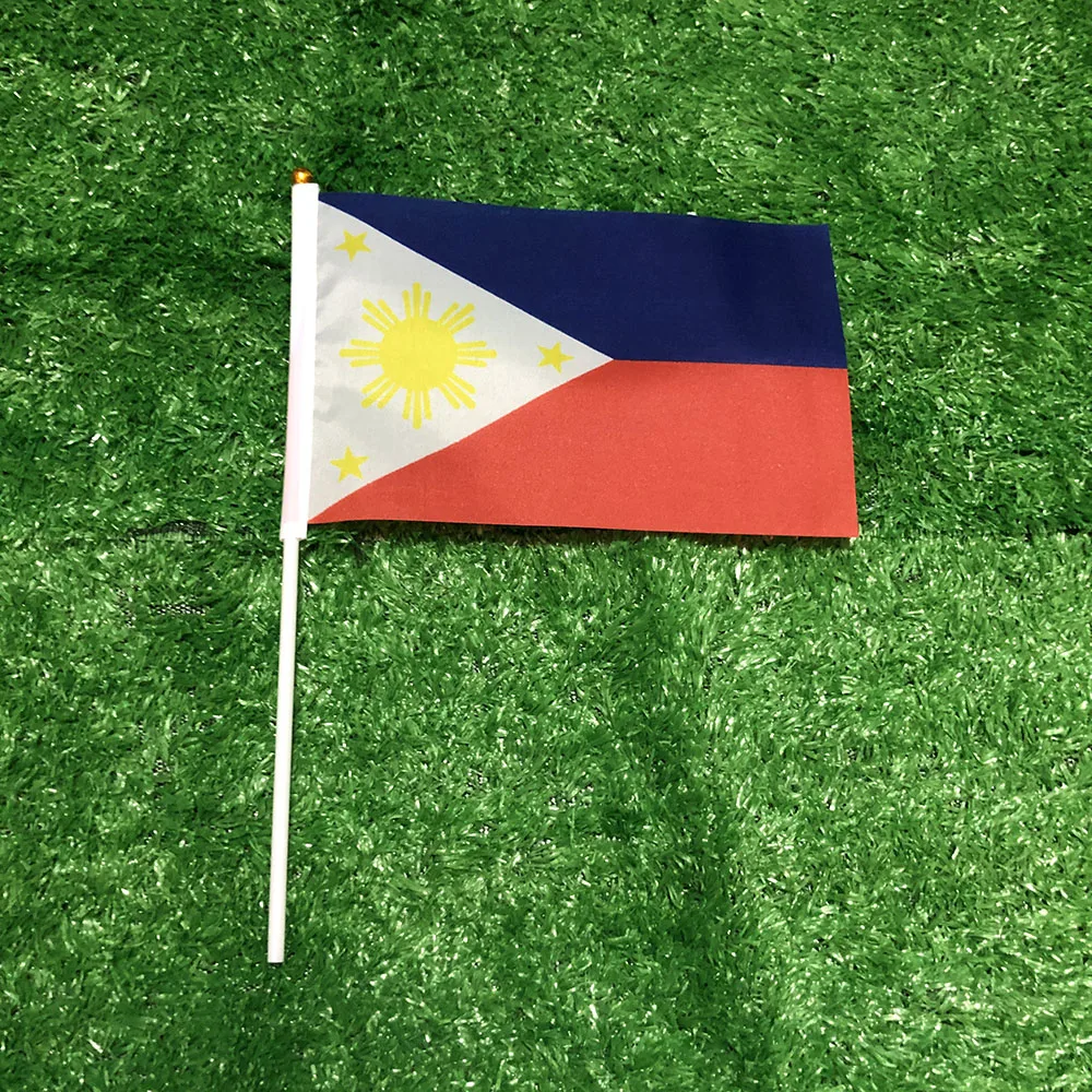 Bandera de mano Filipinas doble cara – Miniatura en poliéster resistente - imagen 4