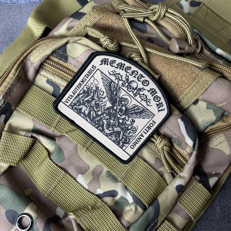 Parche táctico militar Arcángel Miguel – insignia moral con velcro