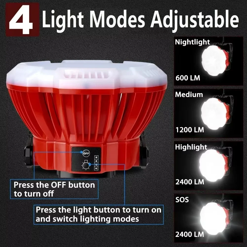 Modos de brillo seleccionables en el foco LED portátil