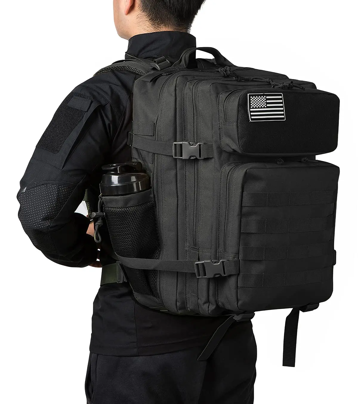 Mochila táctica MOLLE impermeable para senderismo, trekking y camping