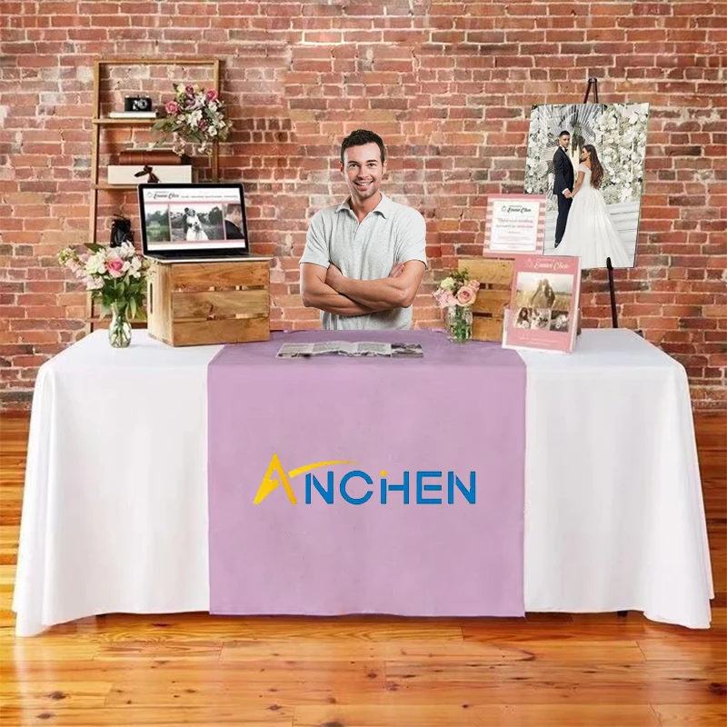 Mesa personalizada con tela de logotipo para banquete y bodas - imagen 2