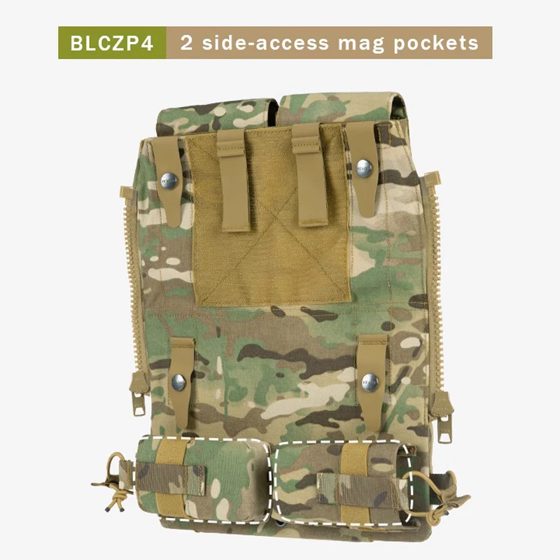 Pouch con panel con cremallera para montaje trasero