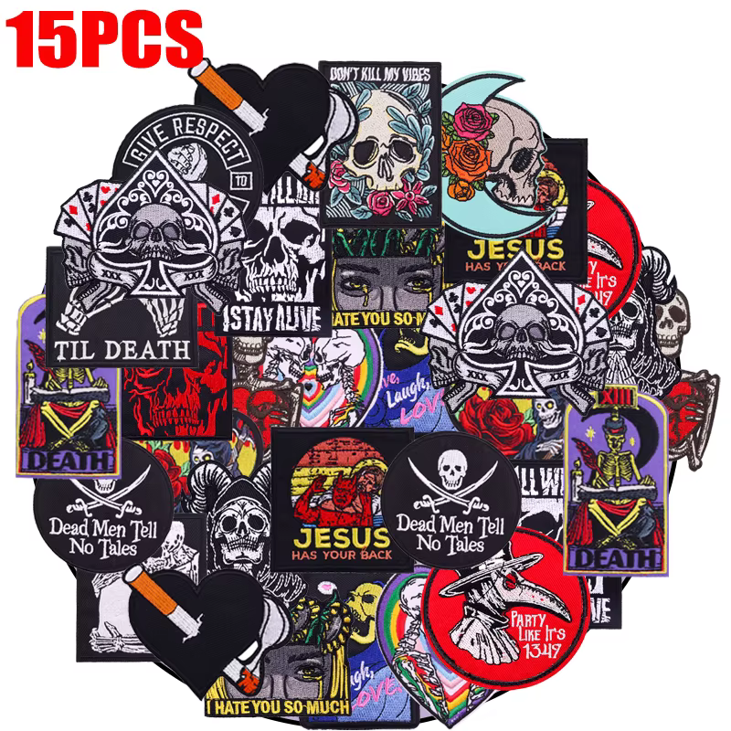 Parches punk horror para planchar o coser