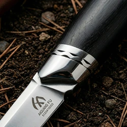 Cuchillo táctico de hoja fija para exteriores con funda