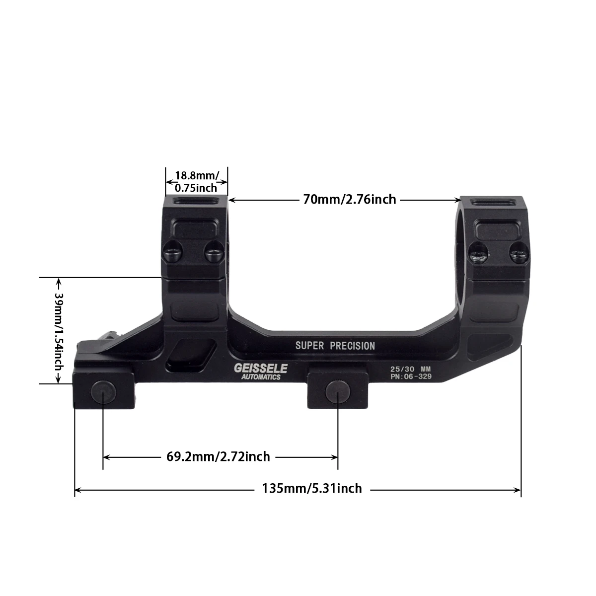GEISSELE montura táctica para rifle, soporte óptico riel Picatinny - imagen 4