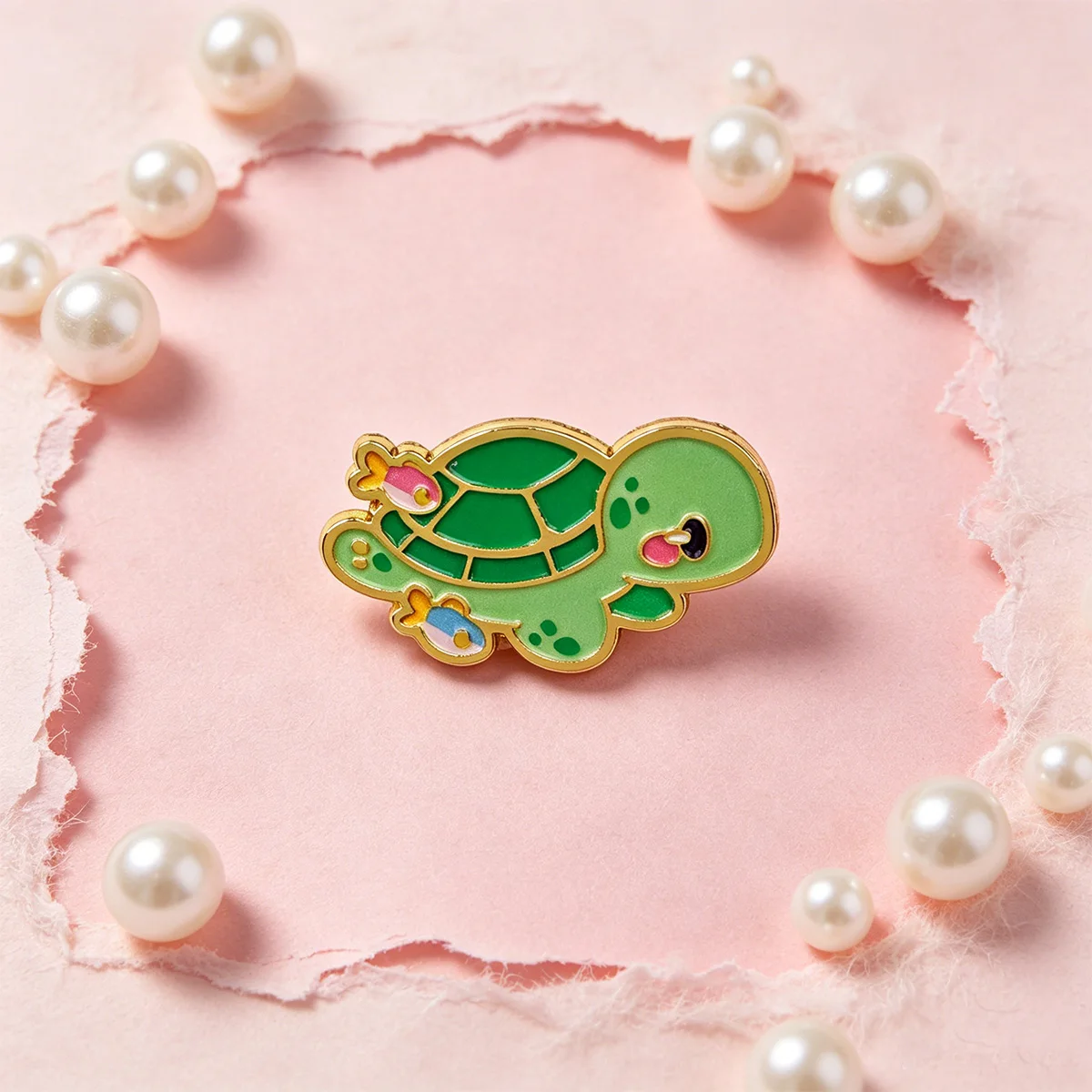 Pin esmaltado de tortuga marina – Broche para mochila, gorra o ropa