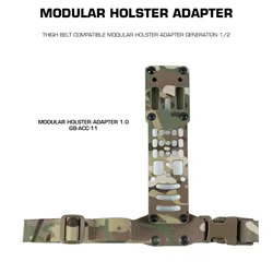 Adaptador para funda pistola MOLLE con cinturón muslo y ajuste altura