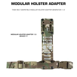 Adaptador para funda pistola MOLLE con cinturón muslo y ajuste altura