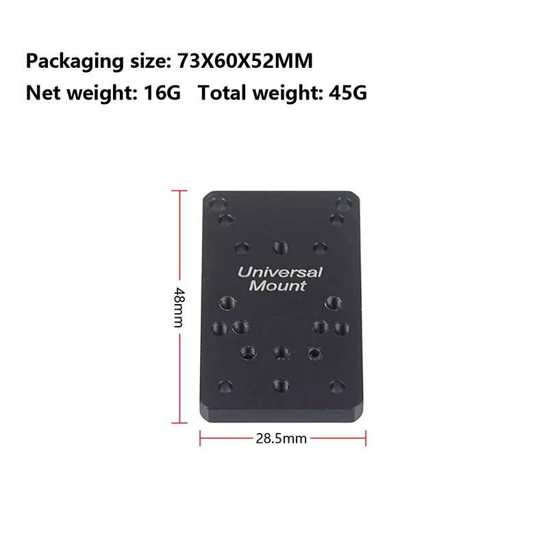 Soporte punto rojo Picatinny 4 ranuras para Glock 17 19 22 23 26