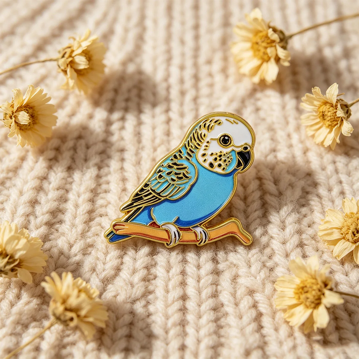 Pin de esmalte loro metálico para chaquetas y mochilas - imagen 5