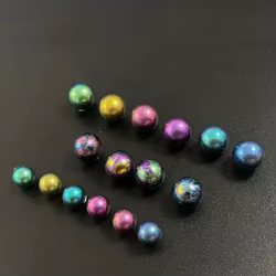 Cuentas de titanio EDC color sólido o multicolor