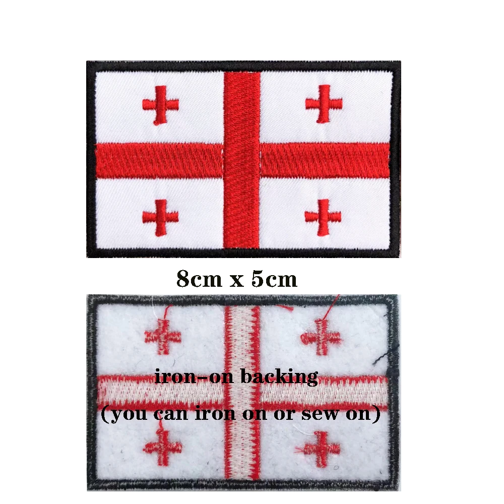 Parche militar bordado bandera Georgia con velcro y para coser - imagen 5