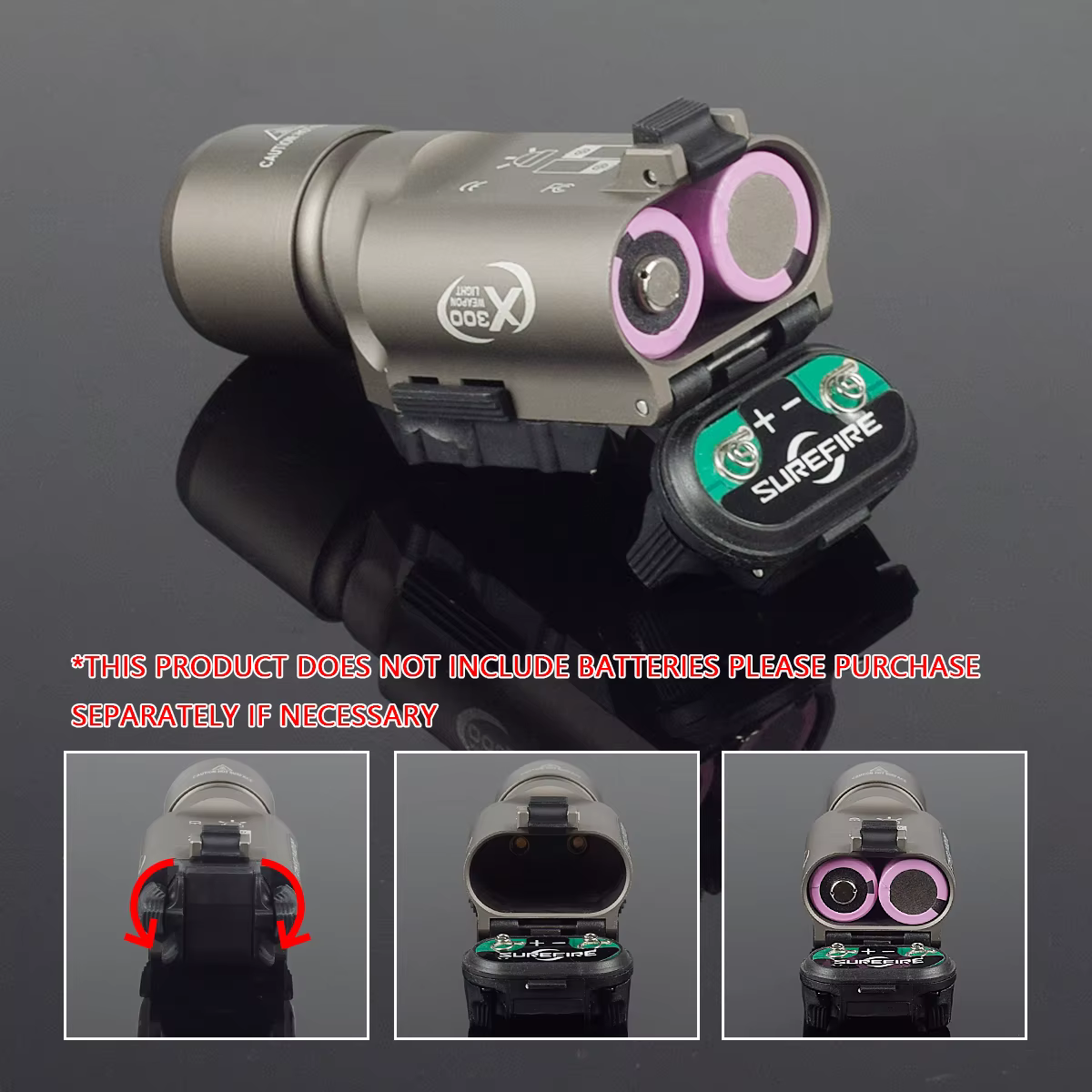 Surefir X300 Ultra luz LED táctica de metal para pistola - imagen 5