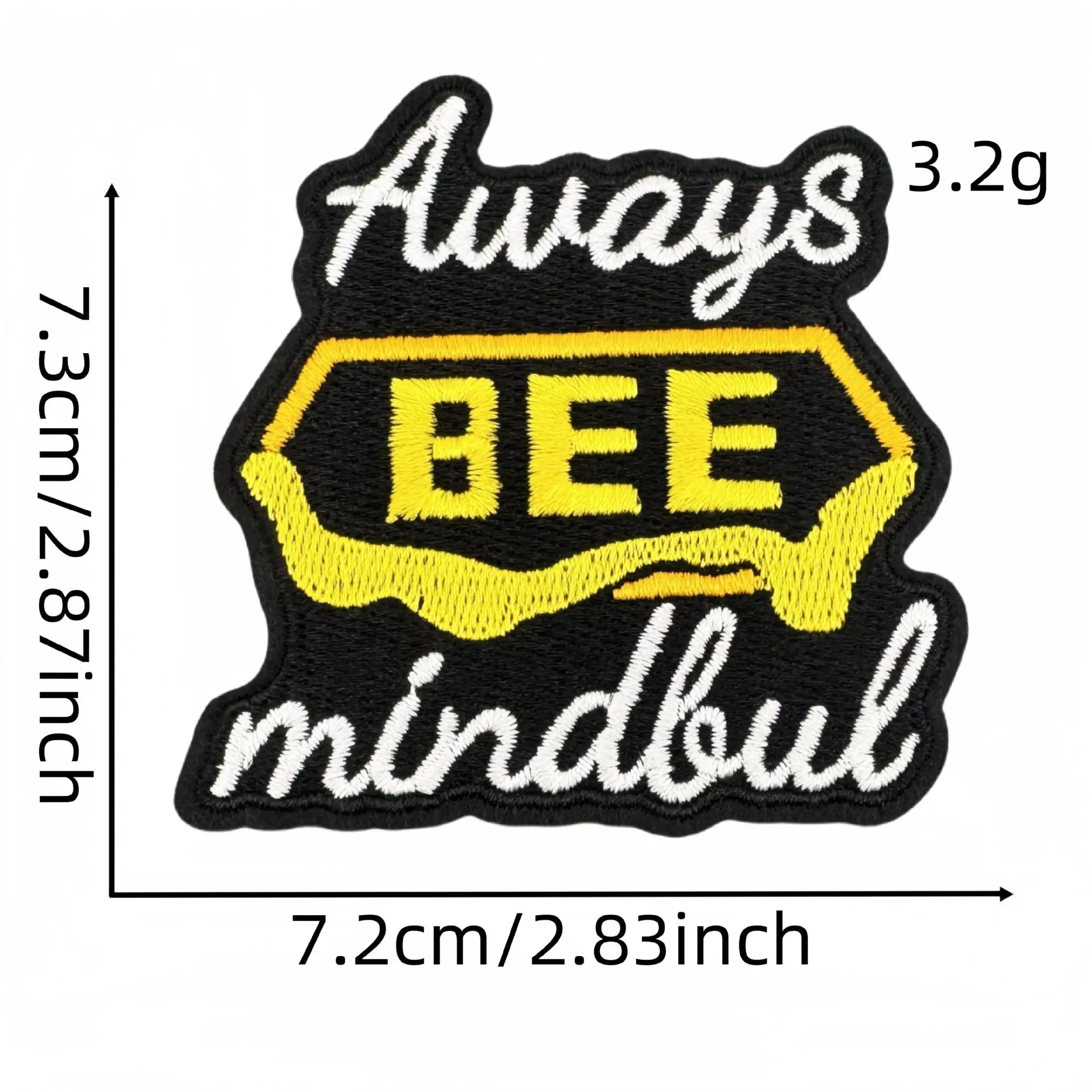Parche bordado abeja feliz, insignia para ropa y chaquetas - imagen 2