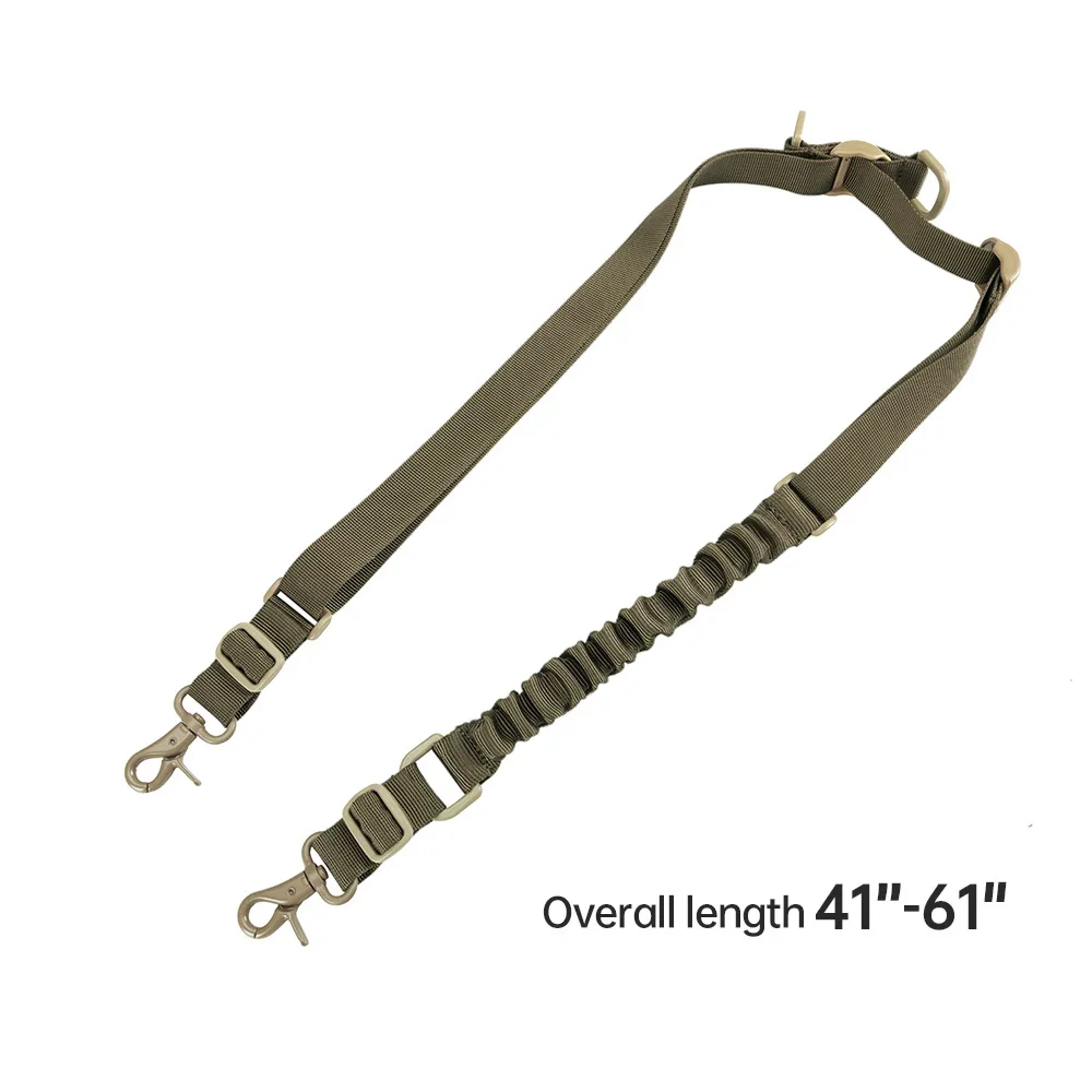 Eslinga táctica bípode elástica ajustable para rifle, hombro