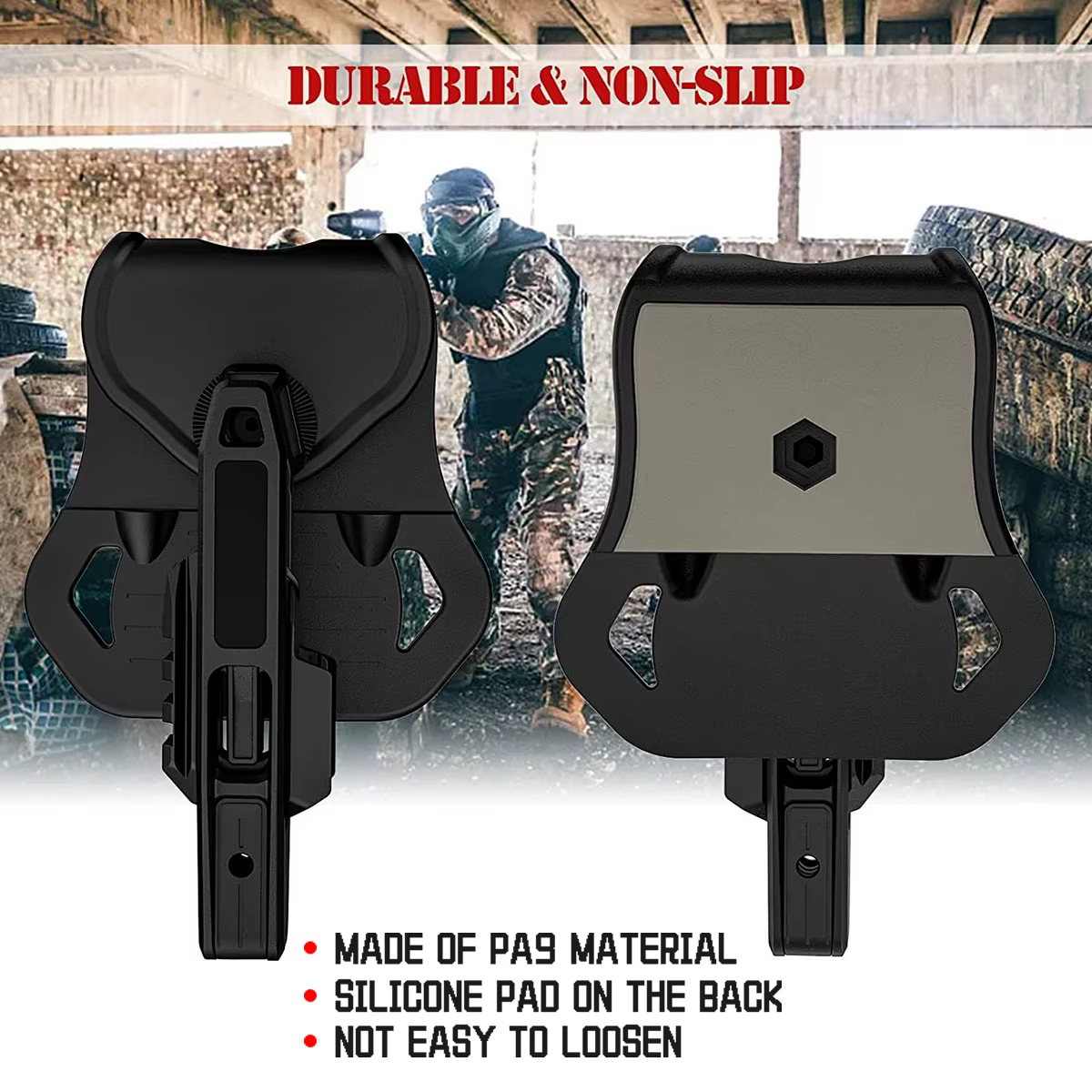 Funda pistolera táctica oculta riel Picatinny Glock 9mm - imagen 3