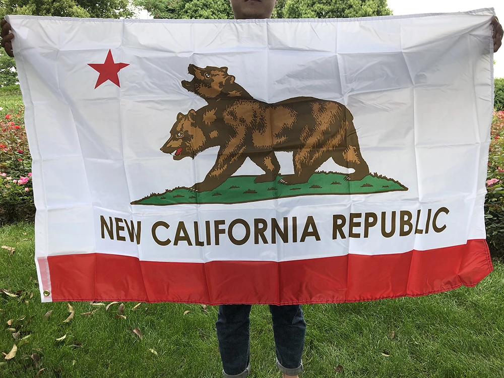 Bandera California de poliéster doble cara impresa