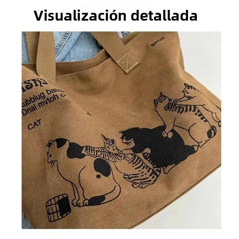 Bolsa táctica de lona gran capacidad bandolera para mujer - imagen 5