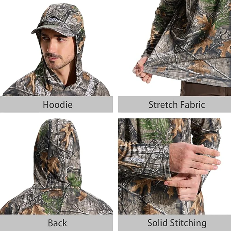 Traje Ghillie transpirable con capucha para caza de pato y ciervo - imagen 2