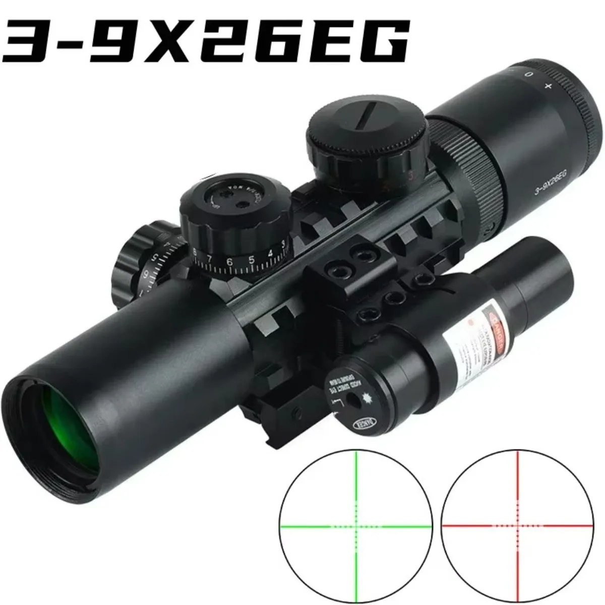 M9 3-10x42 montada sobre riel Picatinny de rifle