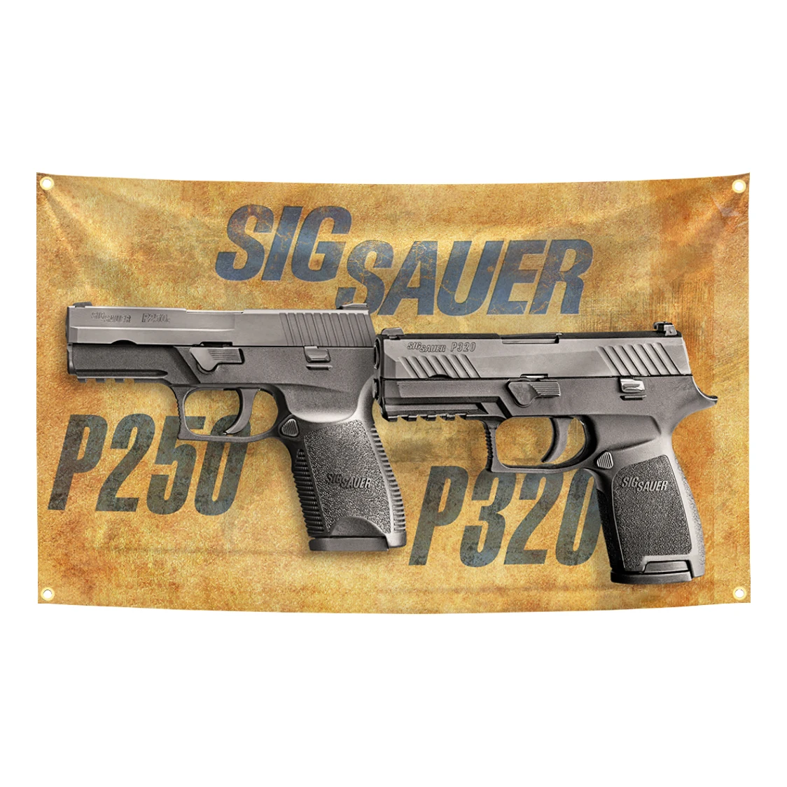 Sig Sauer bandera de poliéster estampado digital para pared exterior