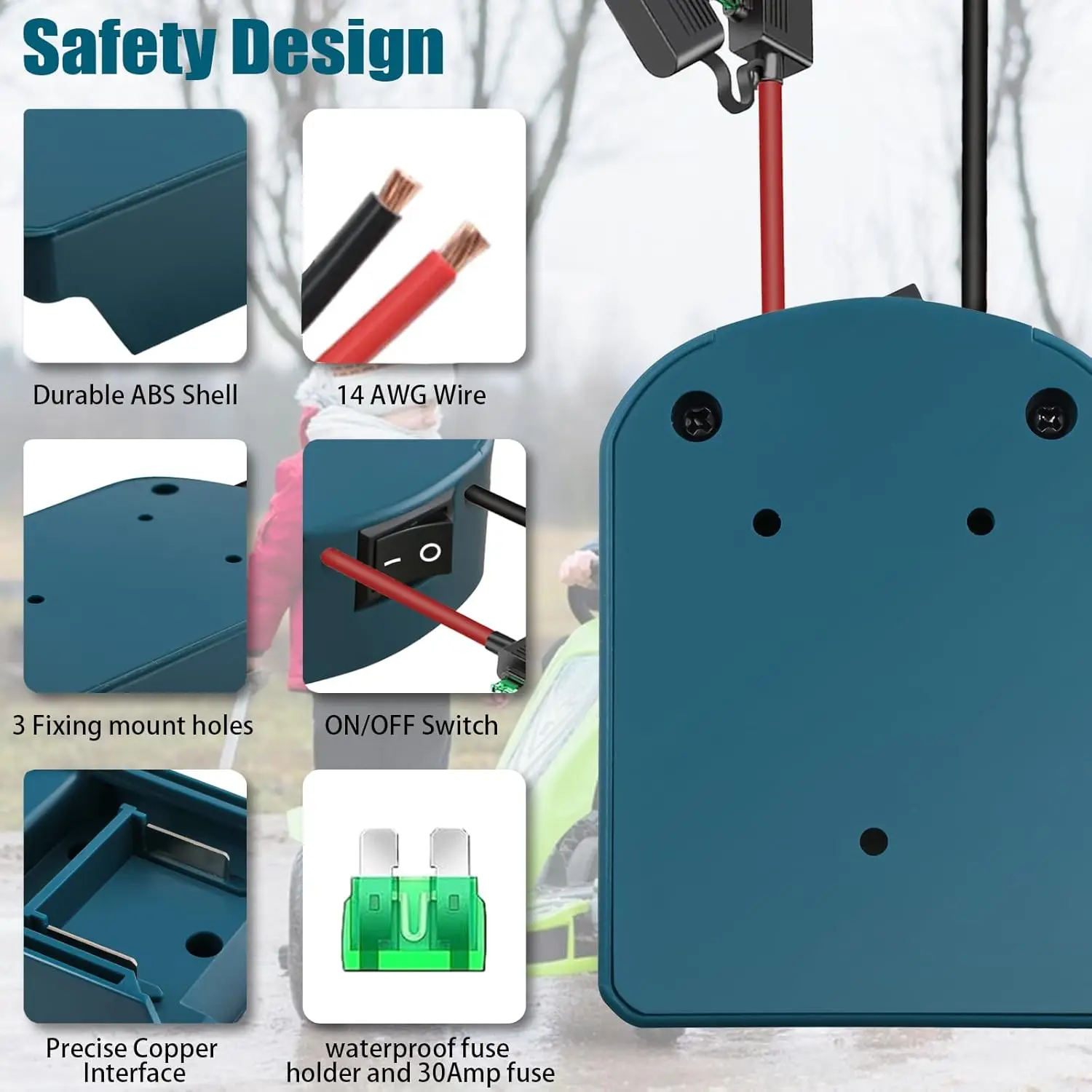 Adaptador batería Makita con interruptor de encendido/apagado - imagen 4