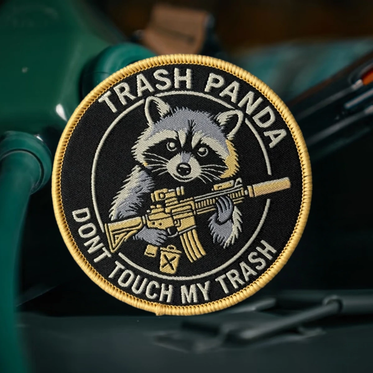 Parche moral táctico Panda No toques mi basura con Velcro - imagen 4