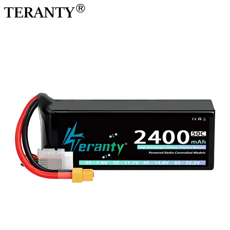 Teranty Batería Lipo 4S 2400mAh 50C XT60 para radiocontrol