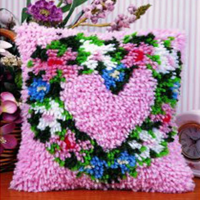 Kit bordado 3D mariquita punto cruz con lana para almohada - imagen 2