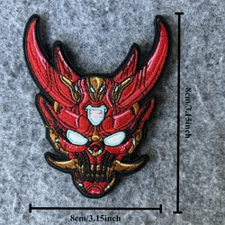 Parche táctico Punk Skull Hell Demon bordado velcro – insignia militar