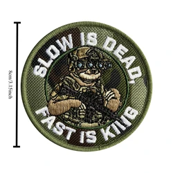 Parche táctico de velcro gancho y bucle moral lento es suave airsoft