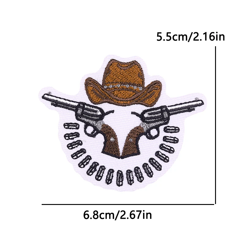Parche termoadhesivo vaquero occidental bordado – Ropa western - imagen 2