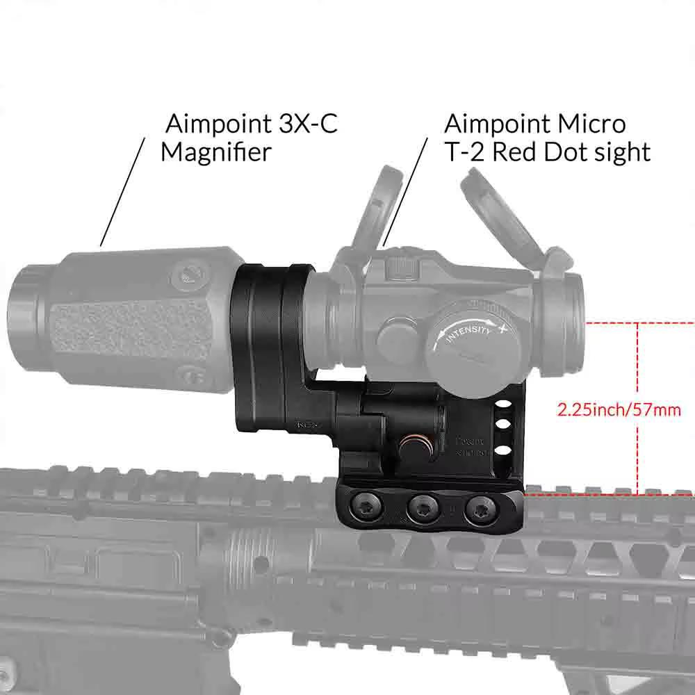 Adaptador para mira punto rojo RDS con montaje Picatinny - imagen 3