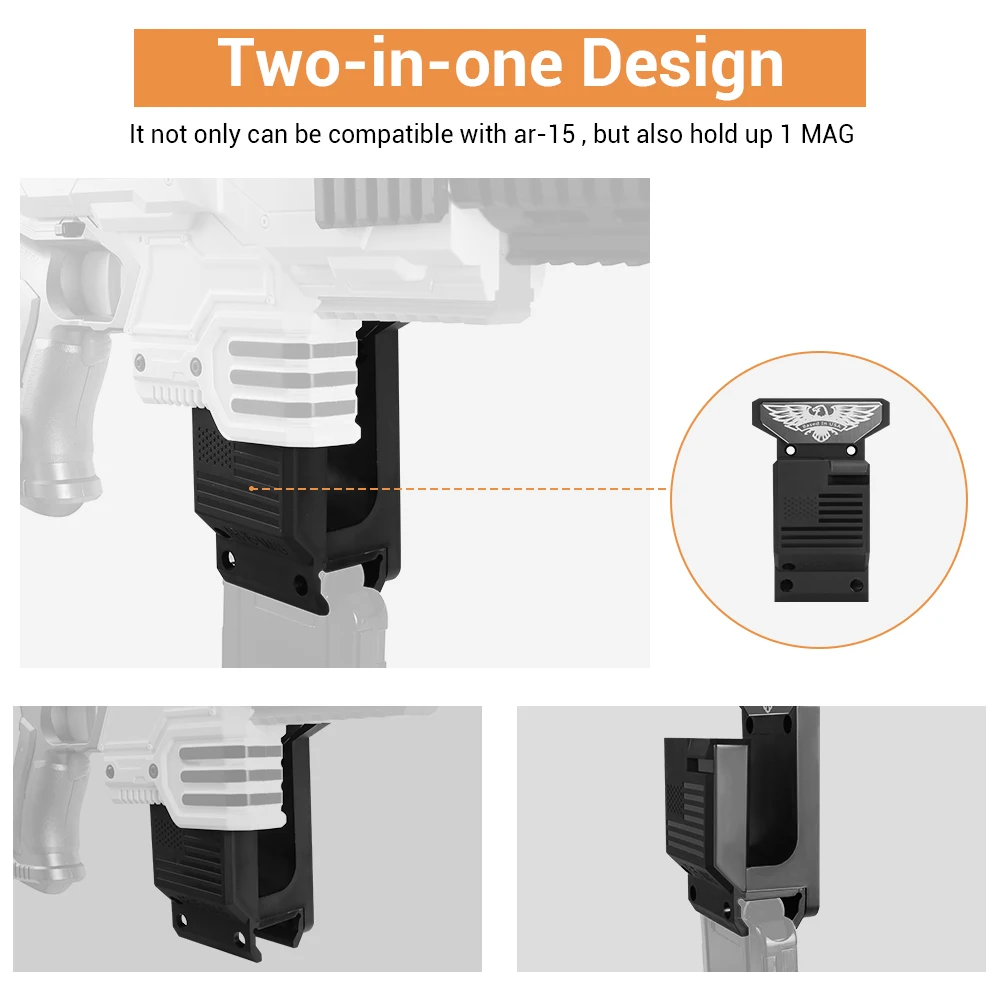 Soporte de pared para rifle AR15 con porta-cargadores - imagen 4