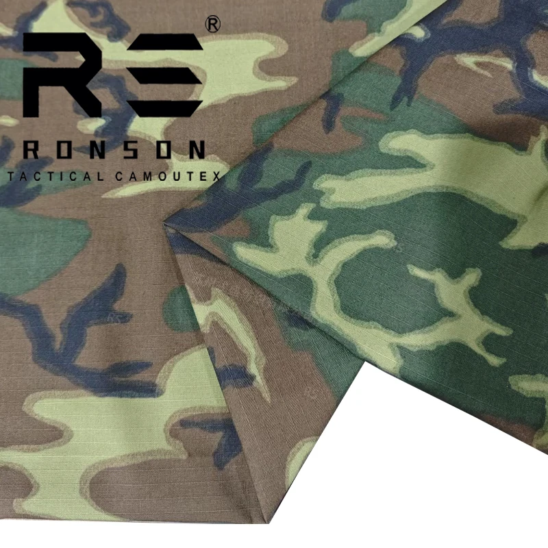 Tela táctica ripstop ERDL NYCO para uniformes - imagen 3