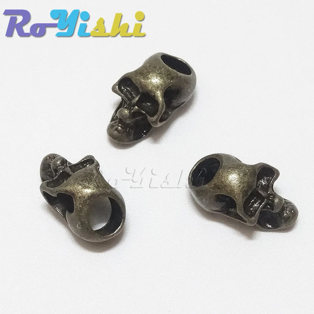 Cuentas de metal calavera paracord tactico para cuchillo - imagen 3
