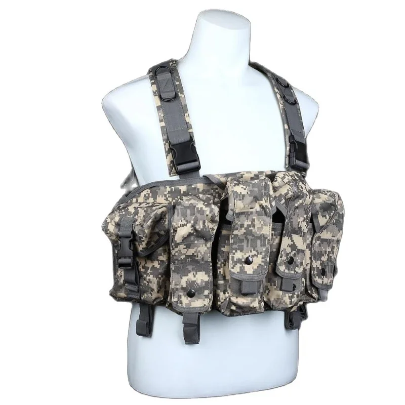 AK Chest Rig MOLLE chaleco táctico caza con portacargadores - imagen 3
