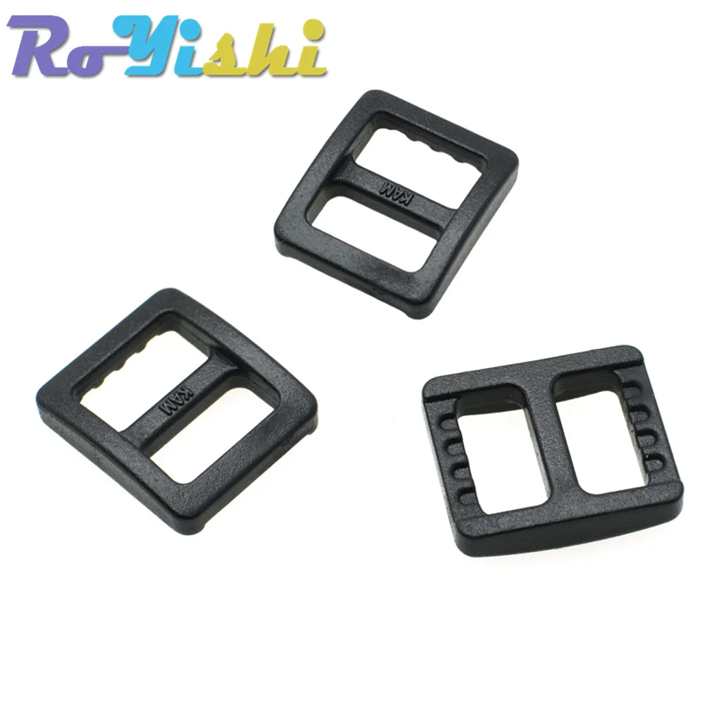 Hebilla plástica ajustable negra para correas de mochila - imagen 5