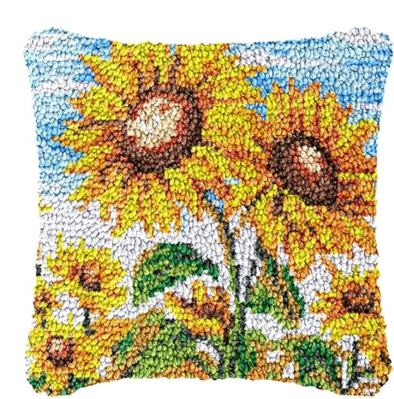Kit Punto de Cruz Flores para Cojín - imagen 3