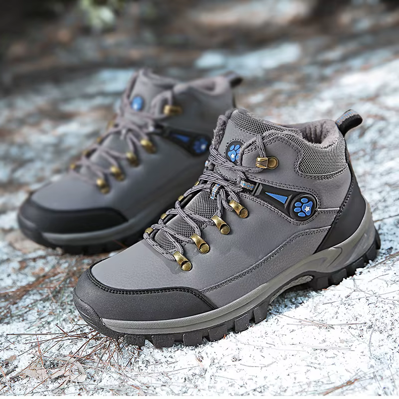 HIKEUP Botines tácticos invierno – Cuero negro transpirable seguridad - imagen 3